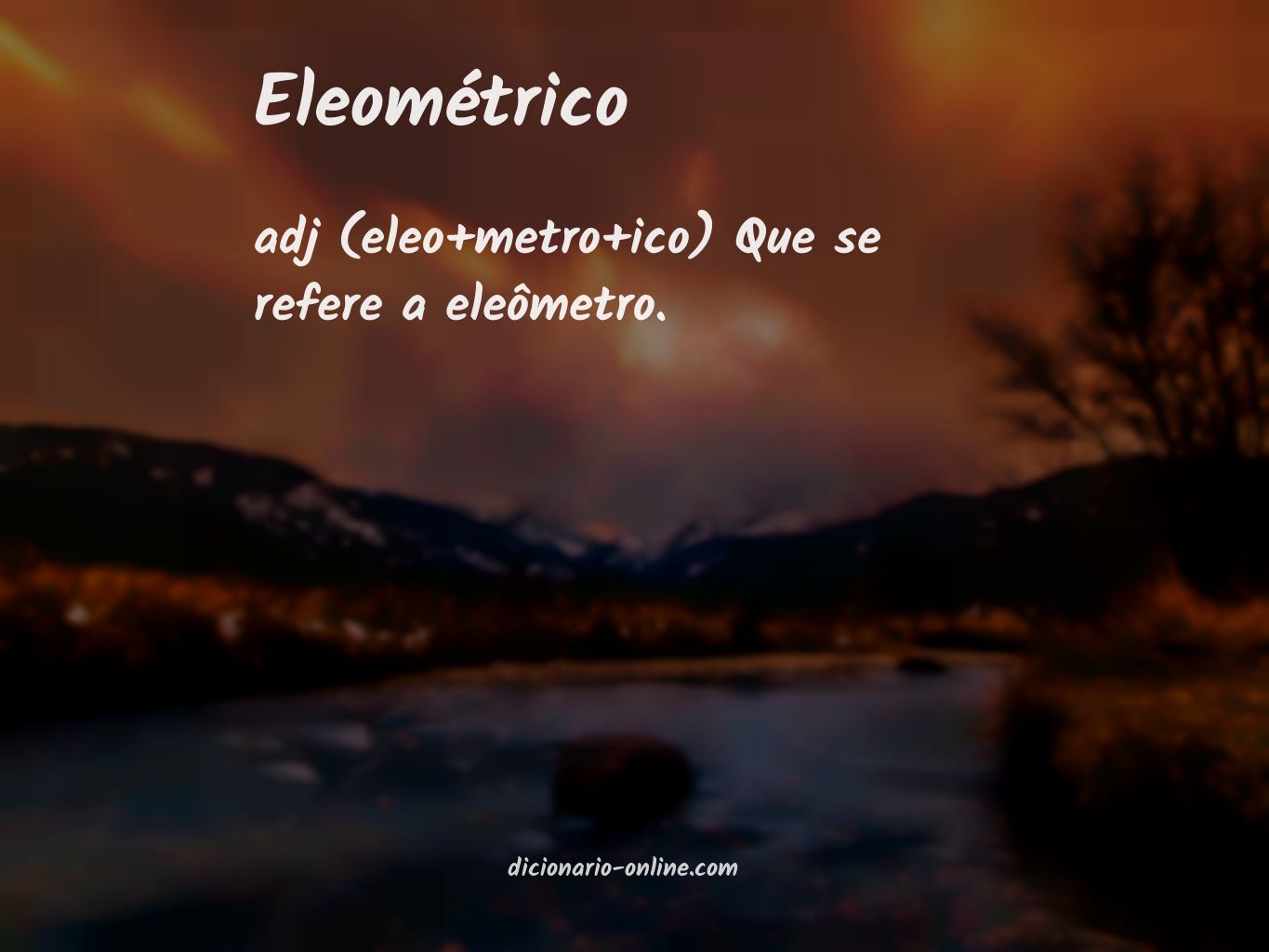 Significado de eleométrico