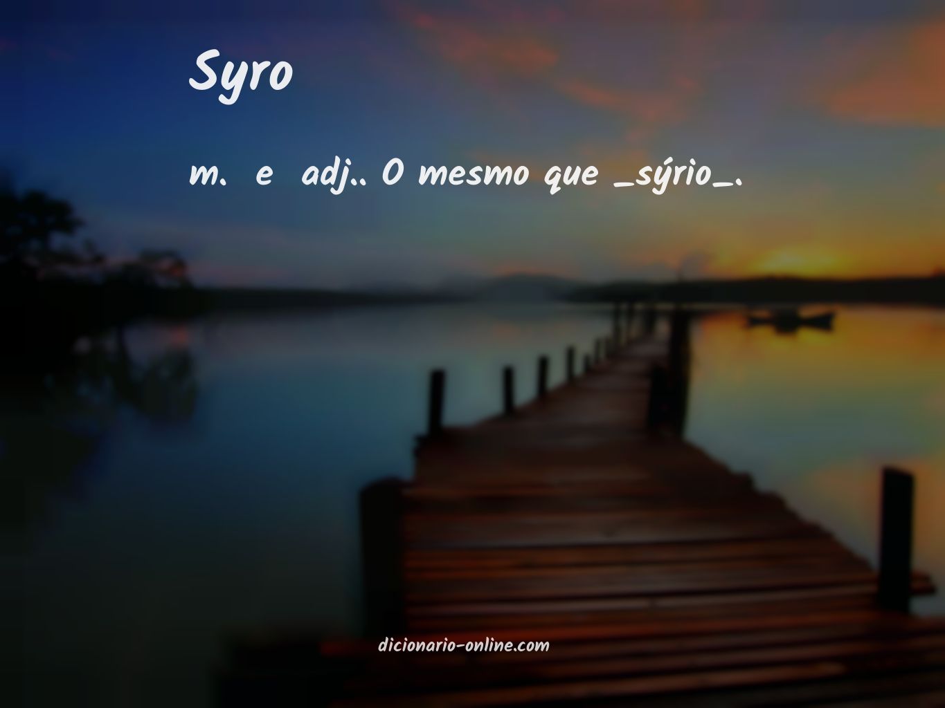 Significado de syro