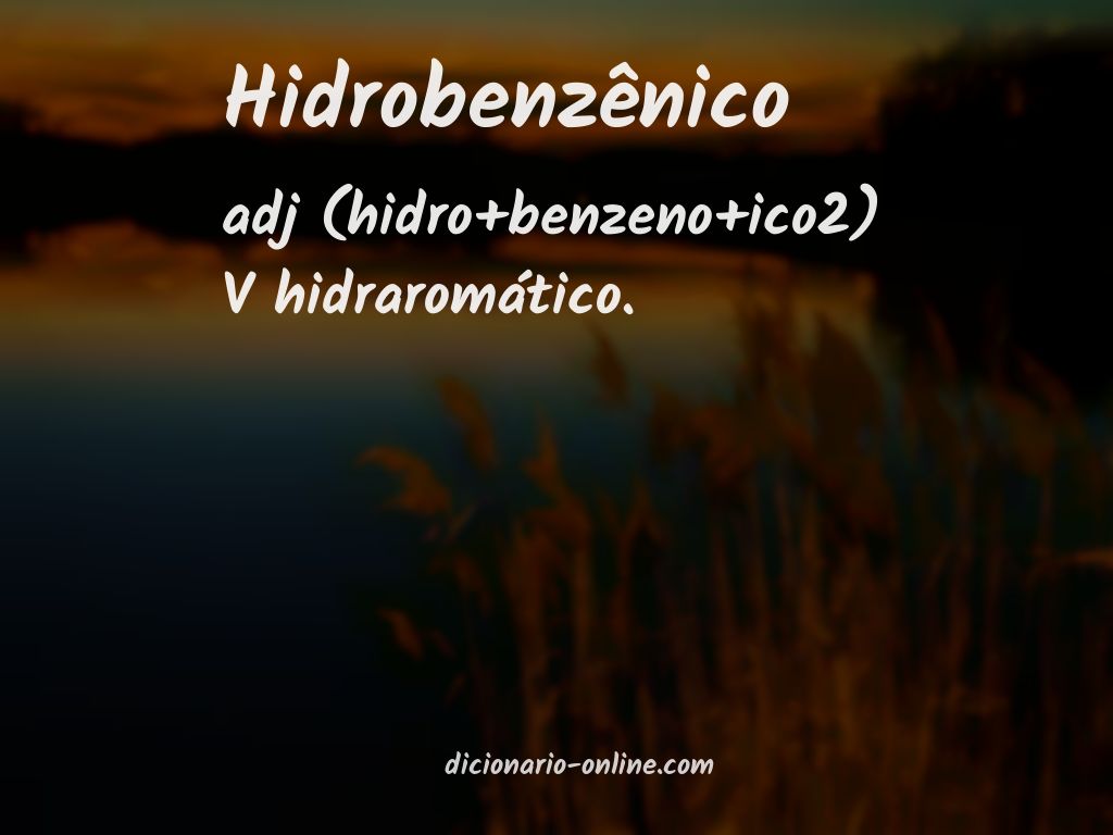 Significado de hidrobenzênico