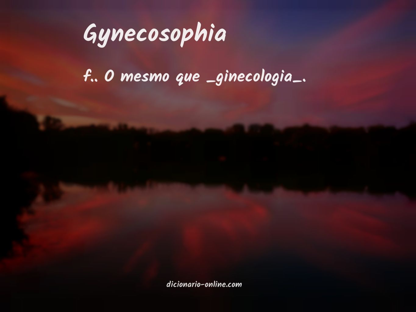 Significado de gynecosophia