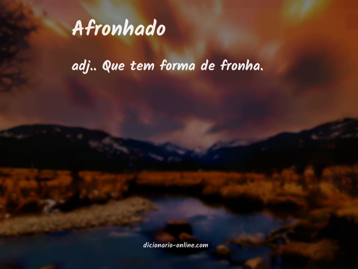 Significado de afronhado