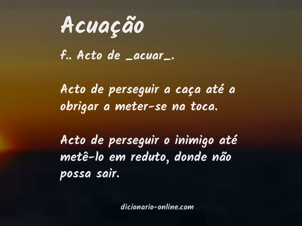 Significado de acuação