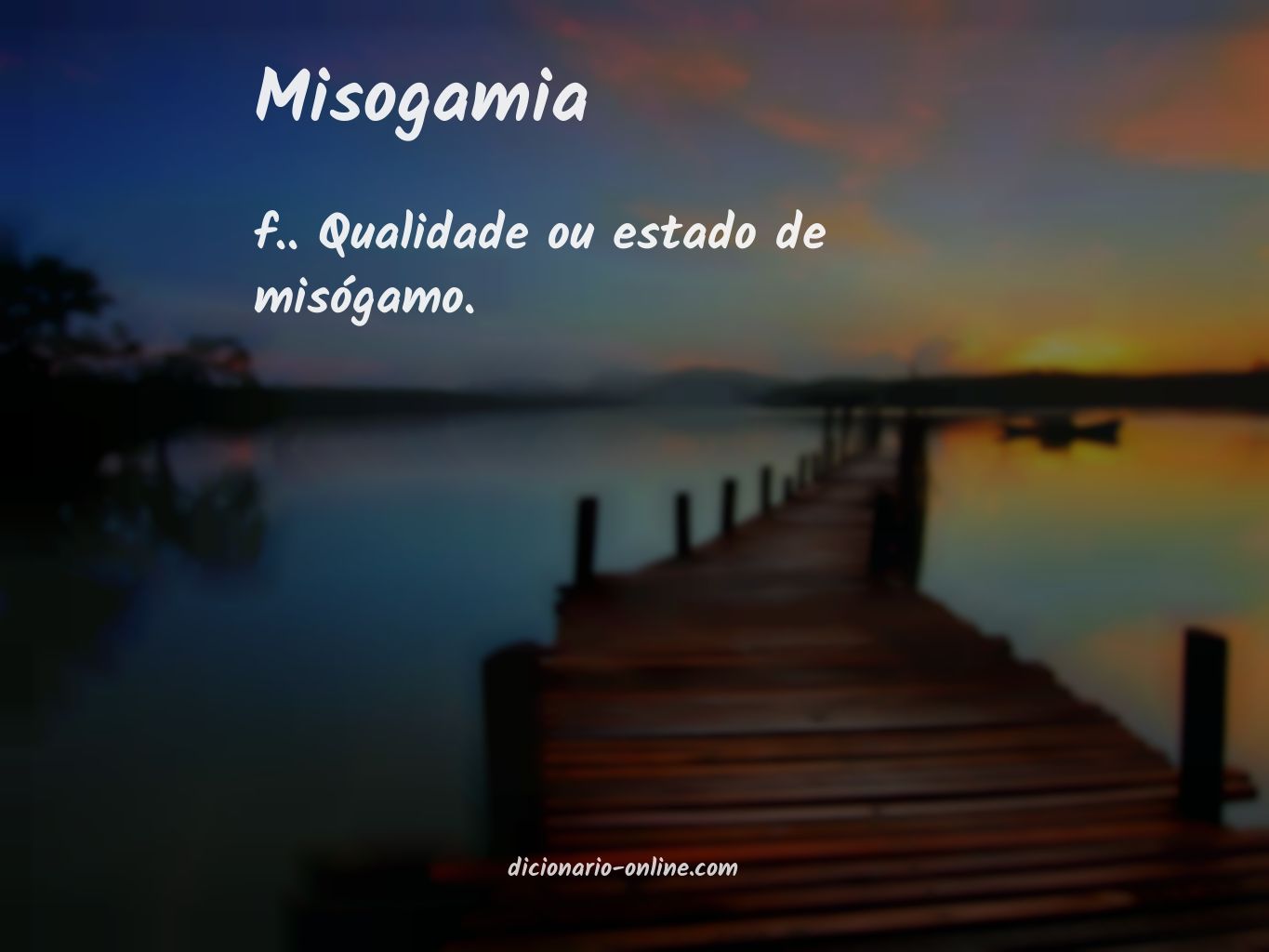 Significado de misogamia