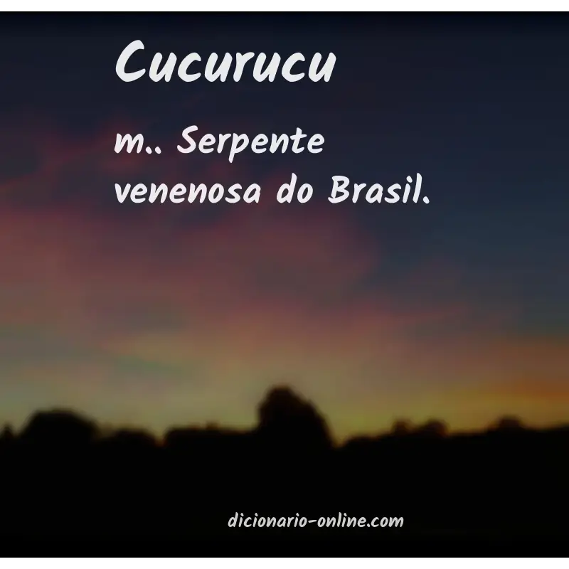 Significado de cucurucu