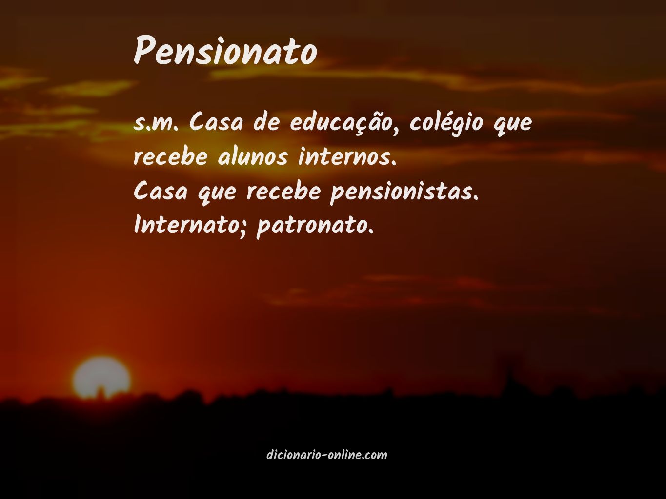 Significado de pensionato