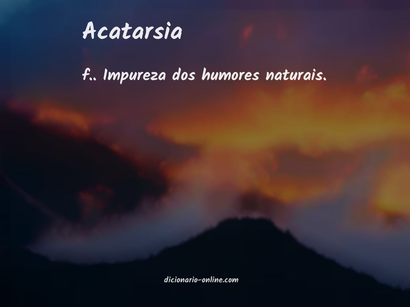 Significado de acatarsia