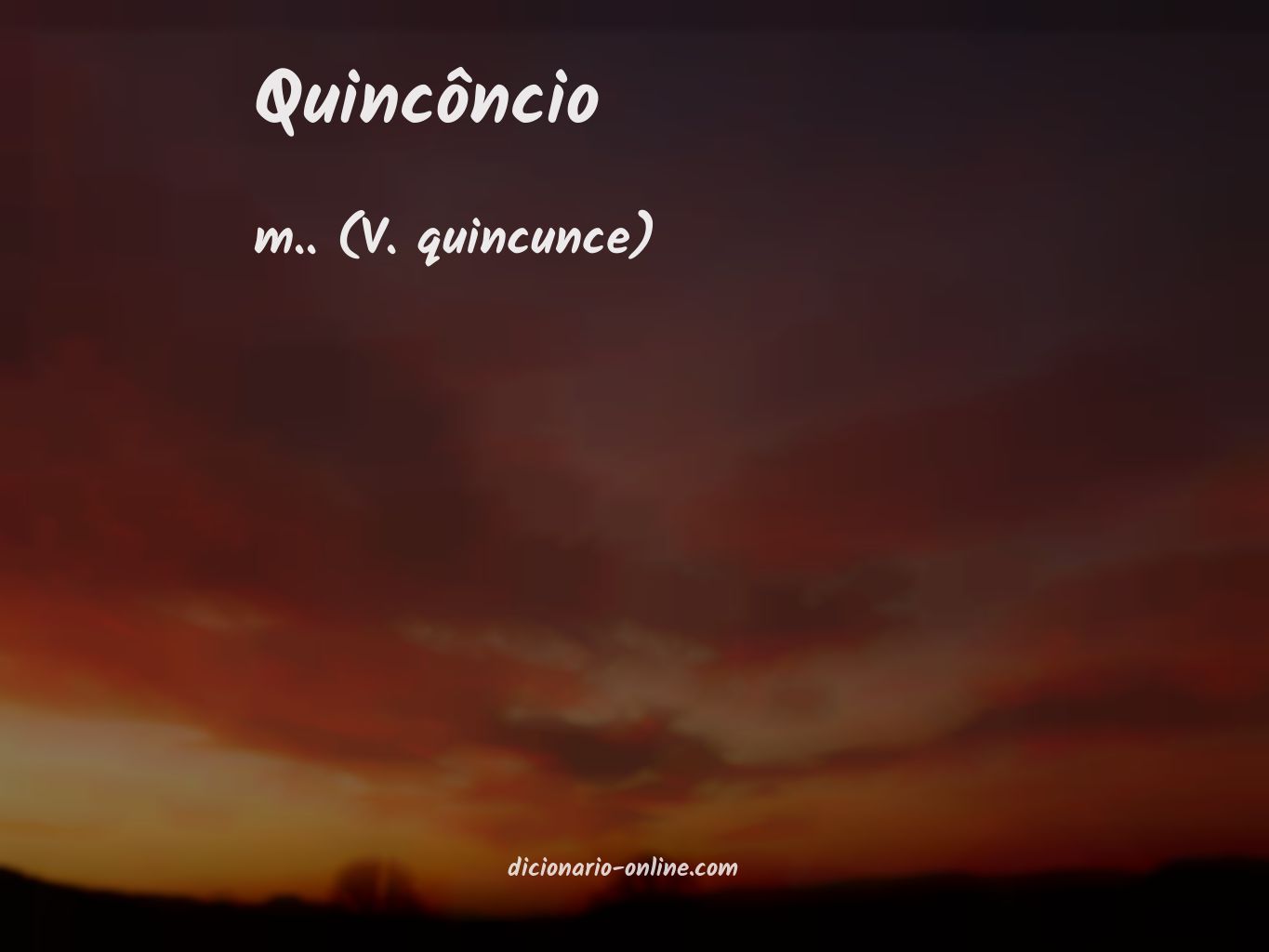 Significado de quincôncio