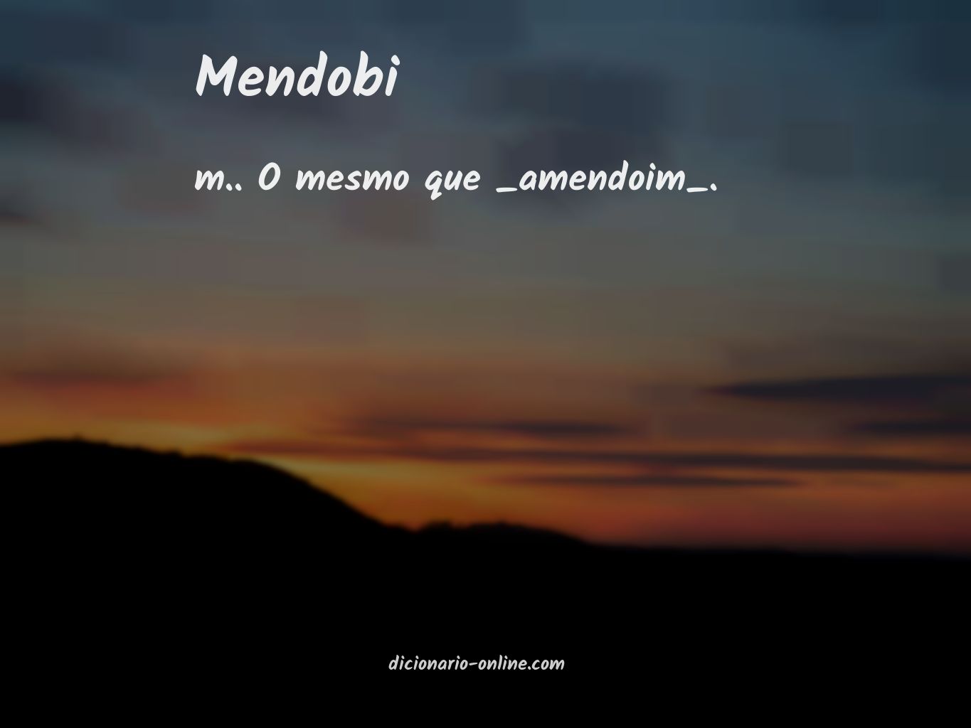 Significado de mendobi