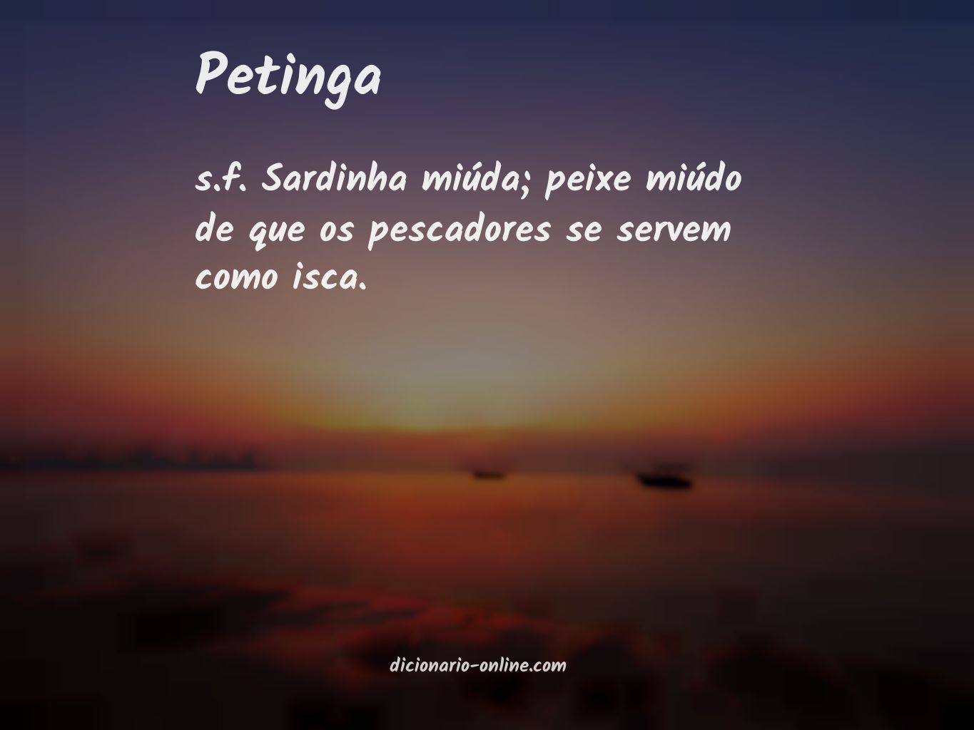 Significado de petinga