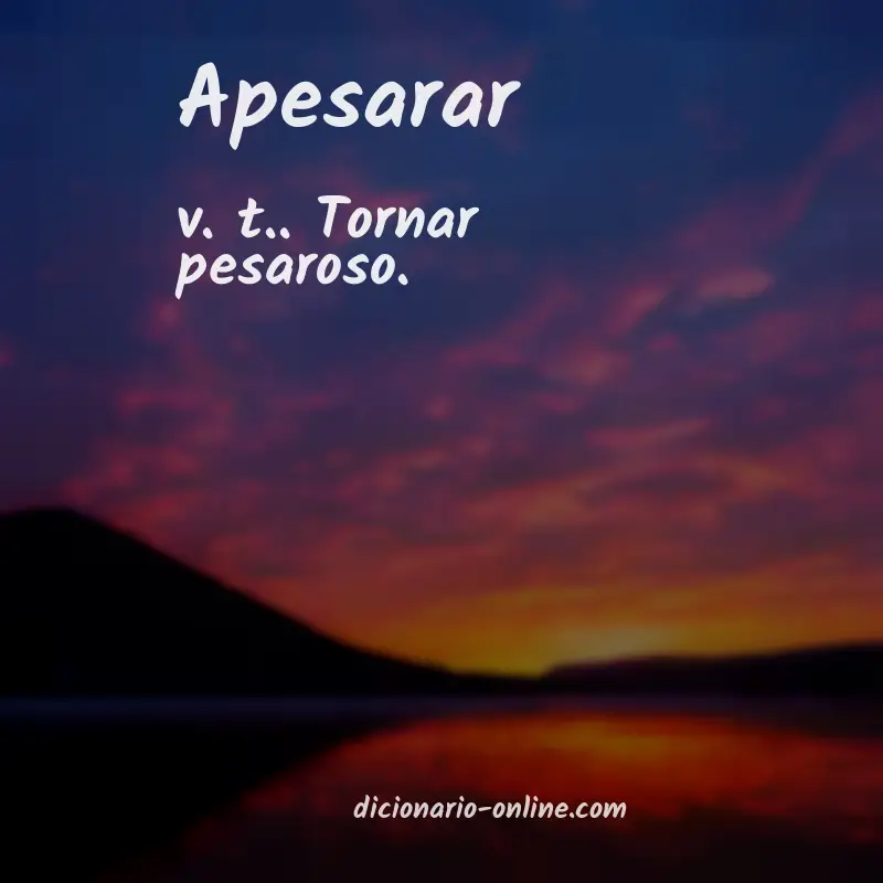 Significado de apesarar