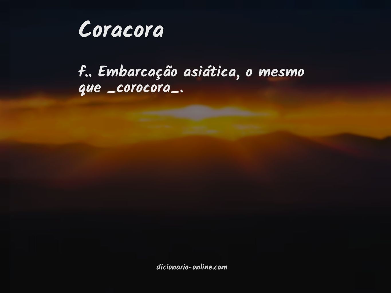 Significado de coracora