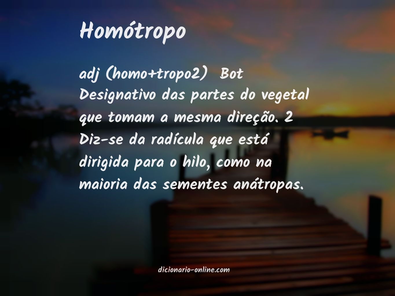 Significado de homótropo