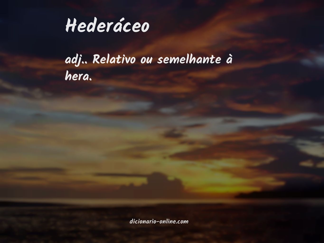 Significado de hederáceo