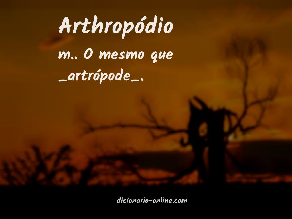 Significado de arthropódio