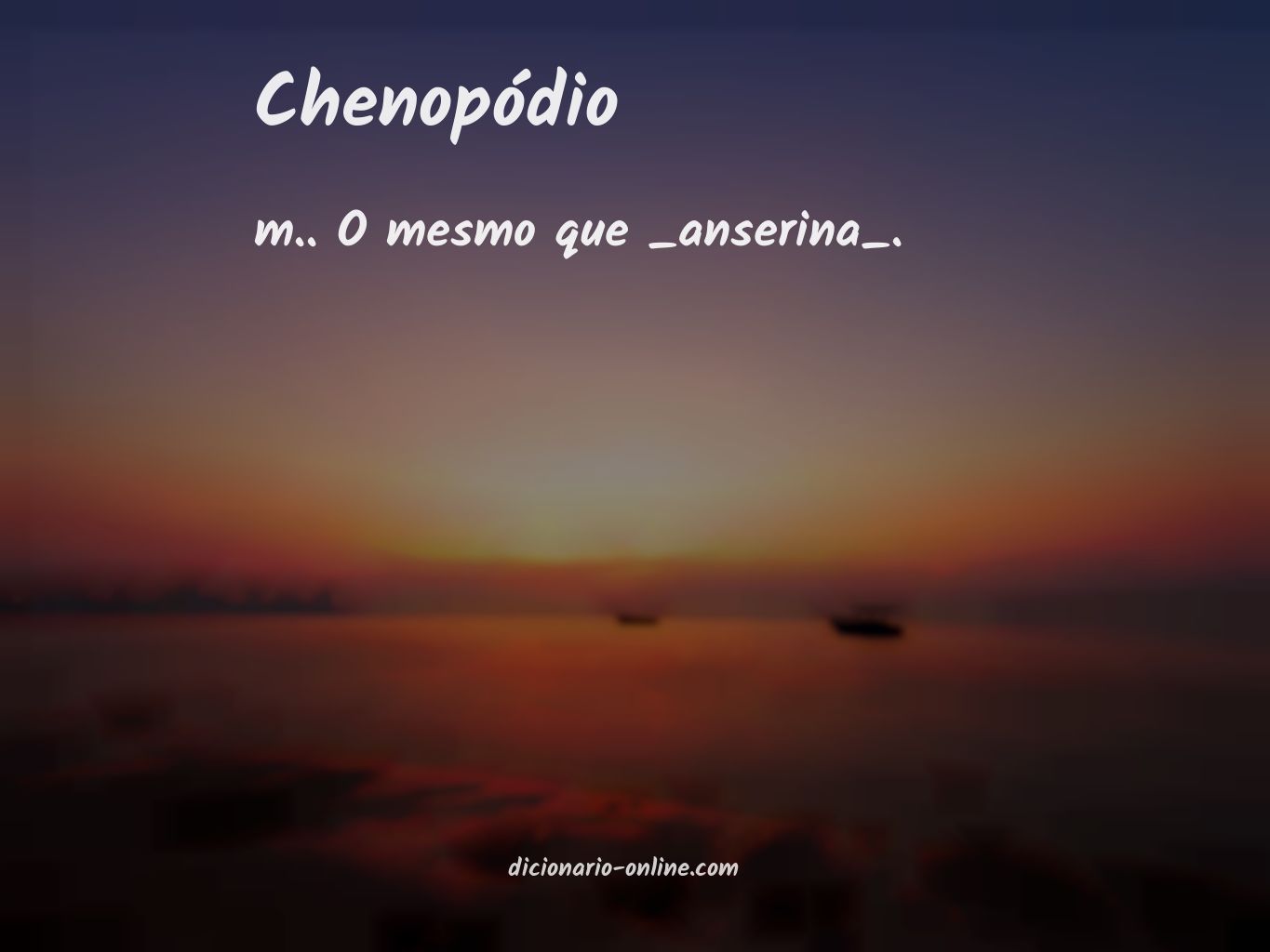 Significado de chenopódio