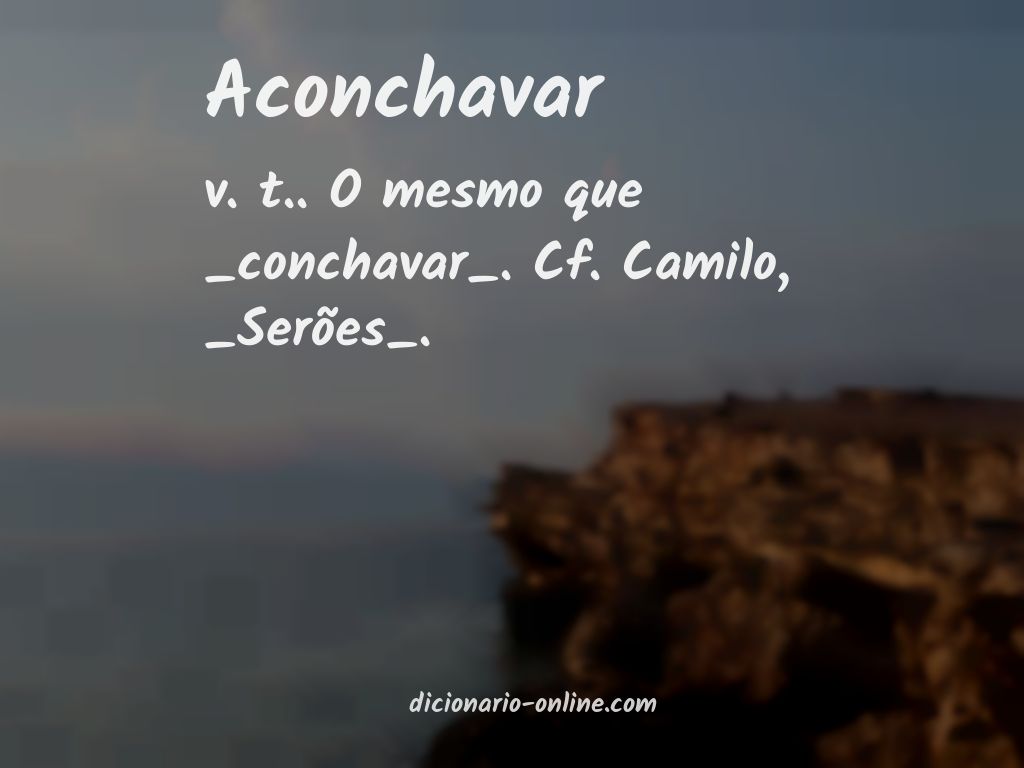 Significado de aconchavar