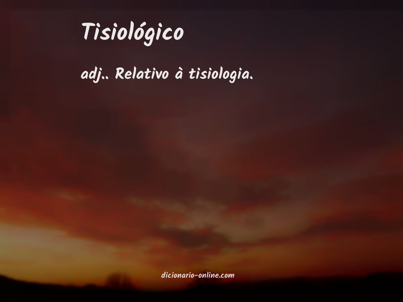 Significado de tisiológico