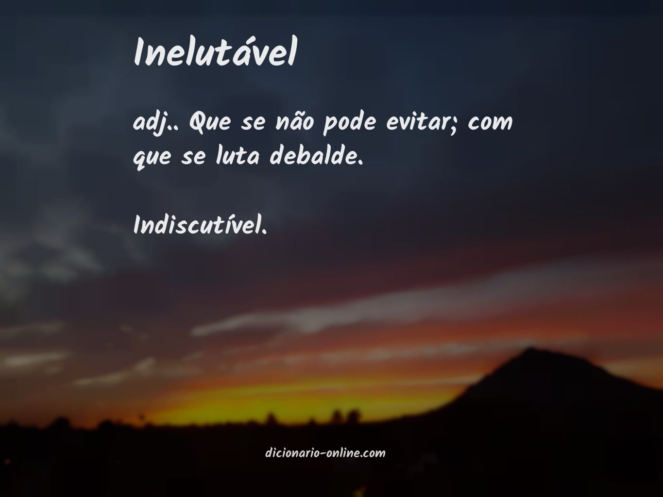 Significado de inelutável