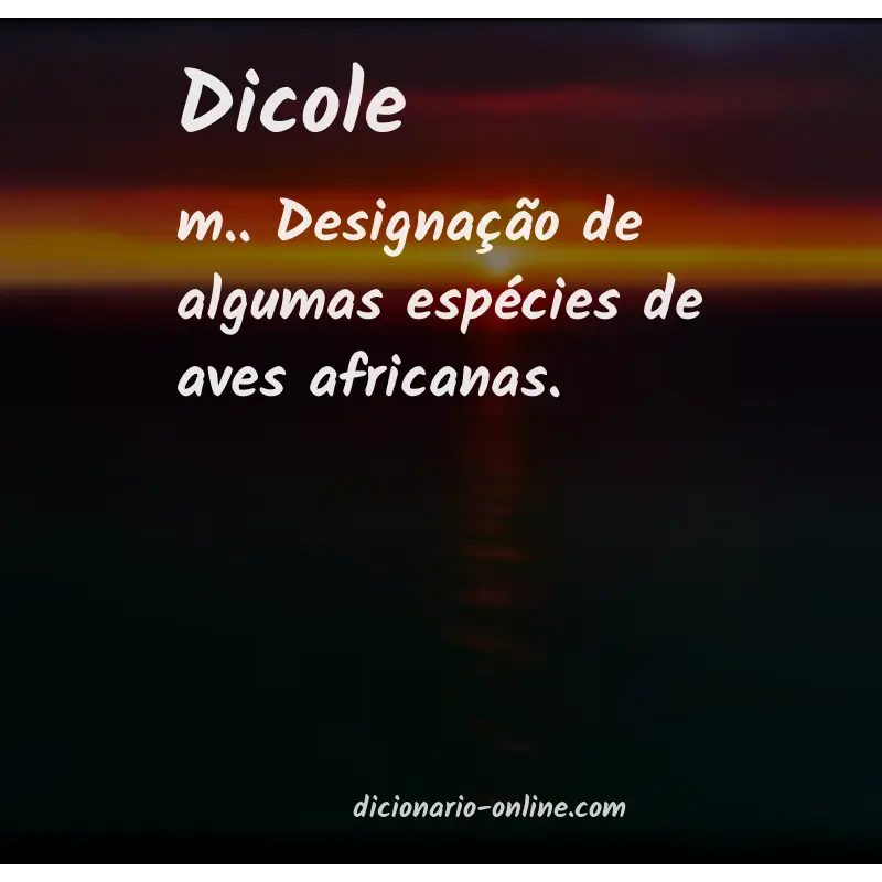 Significado de dicole