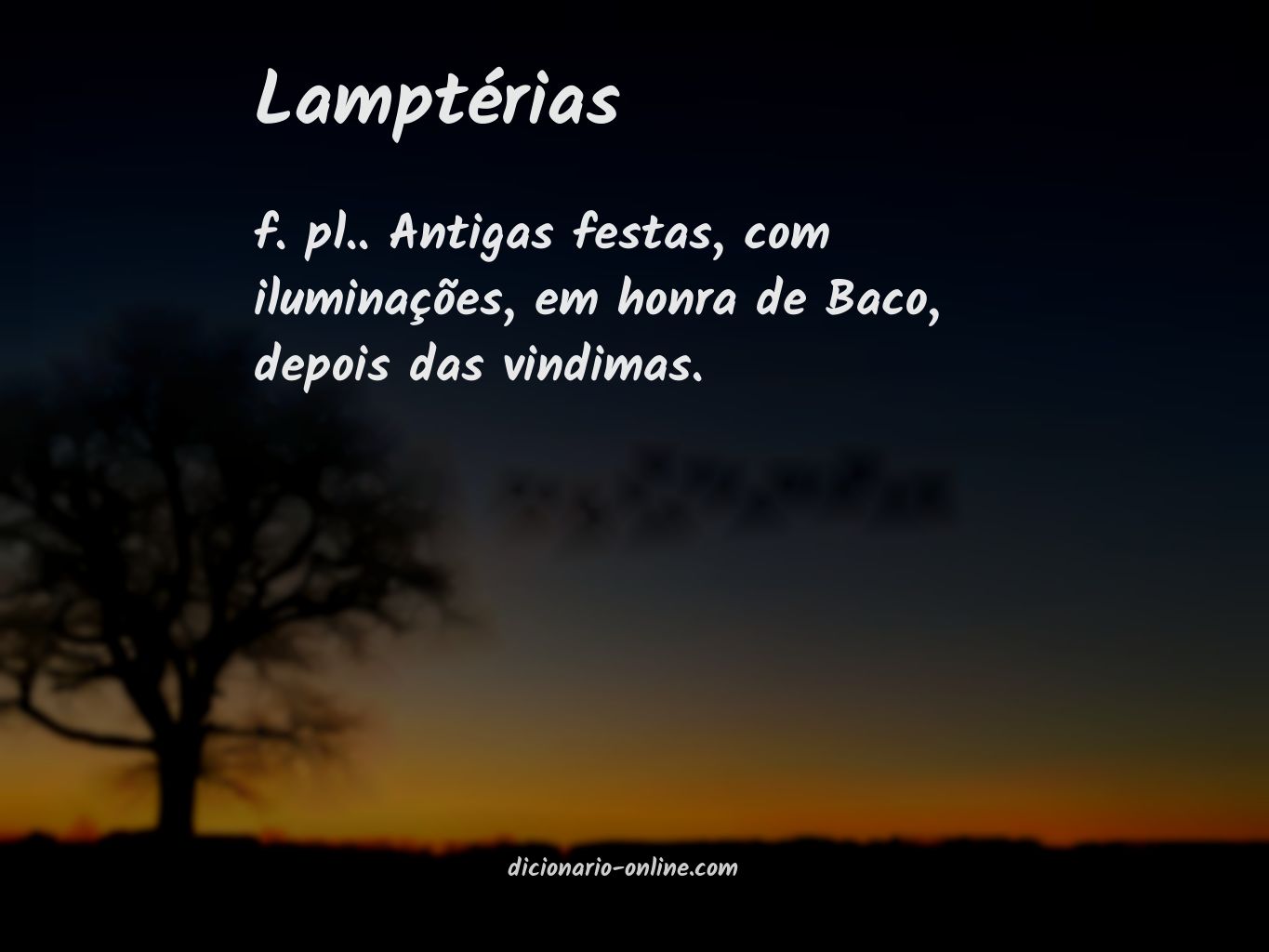 Significado de lamptérias