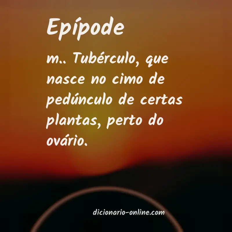 Significado de epípode