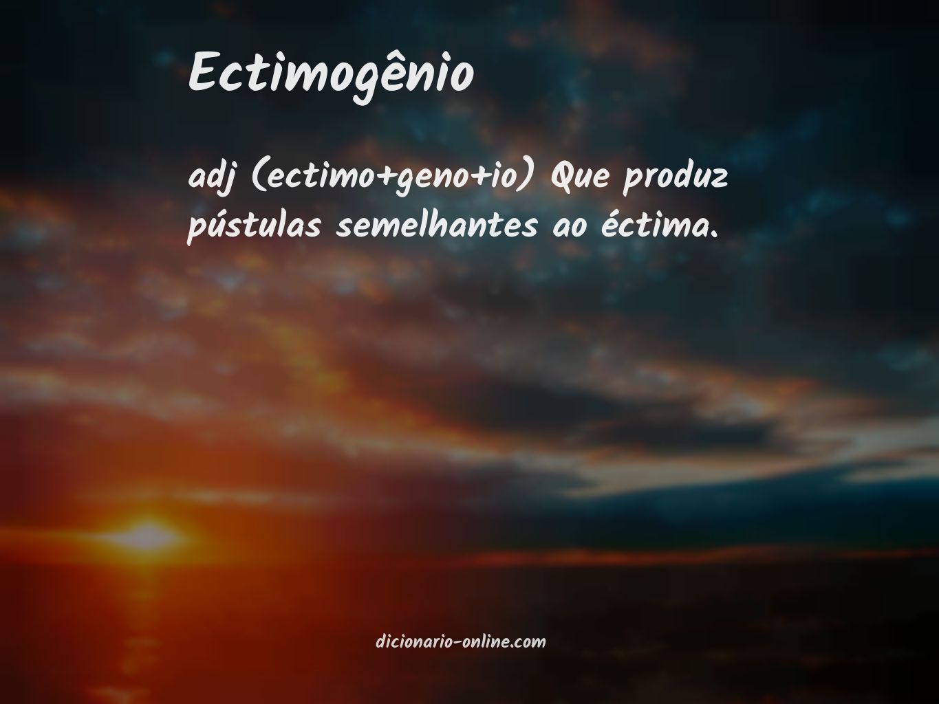 Significado de ectimogênio