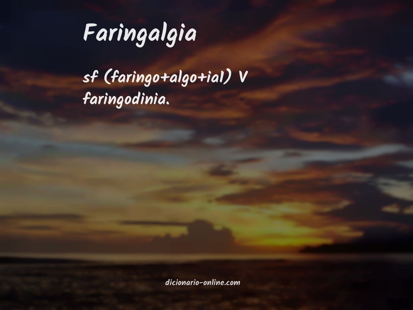 Significado de faringalgia