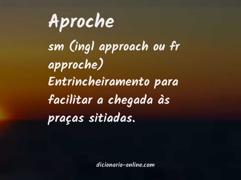 Significado de aproche