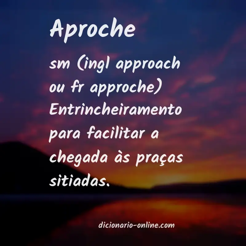 Significado de aproche