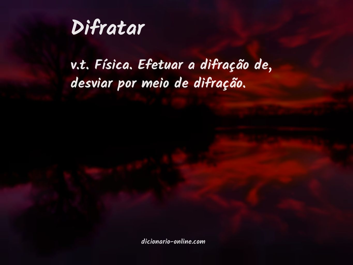 Significado de difratar