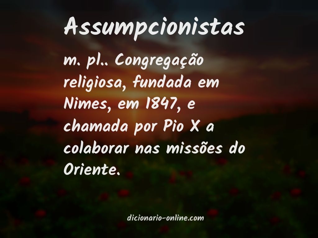 Significado de assumpcionistas