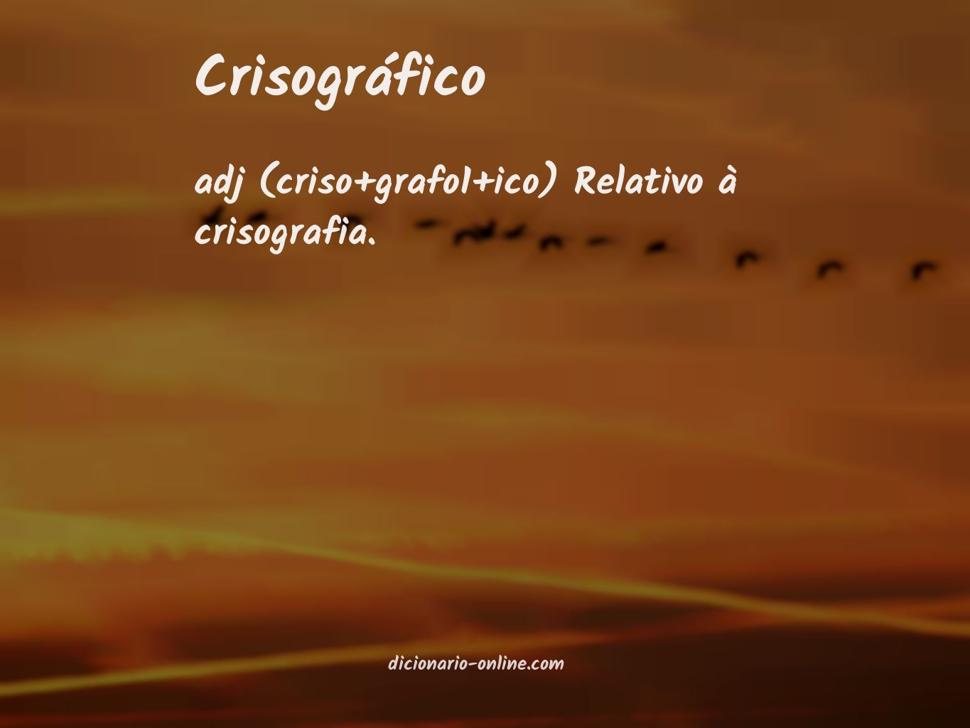 Significado de crisográfico