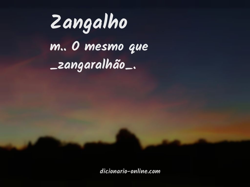 Significado de zangalho