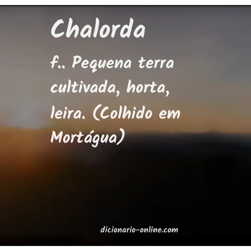 Significado de chalorda