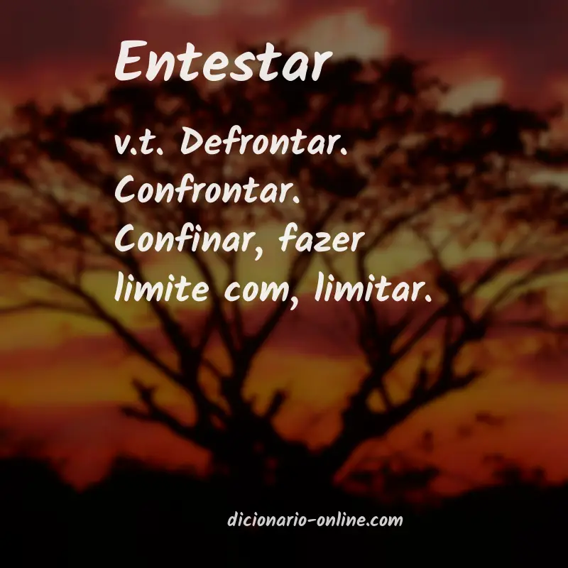 Significado de entestar