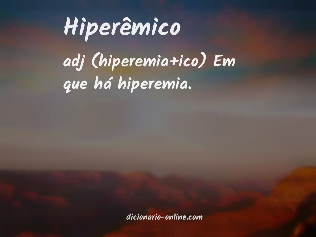 Significado de hiperêmico