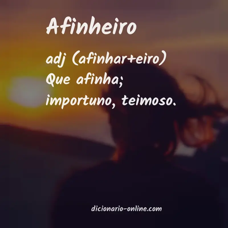 Significado de afinheiro