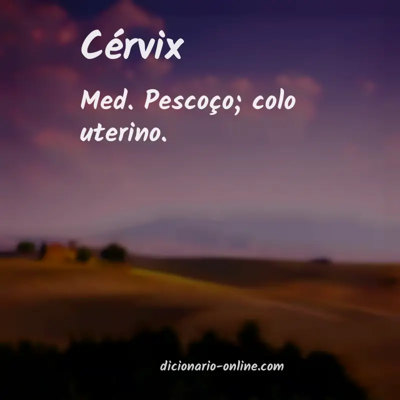 Significado de cérvix