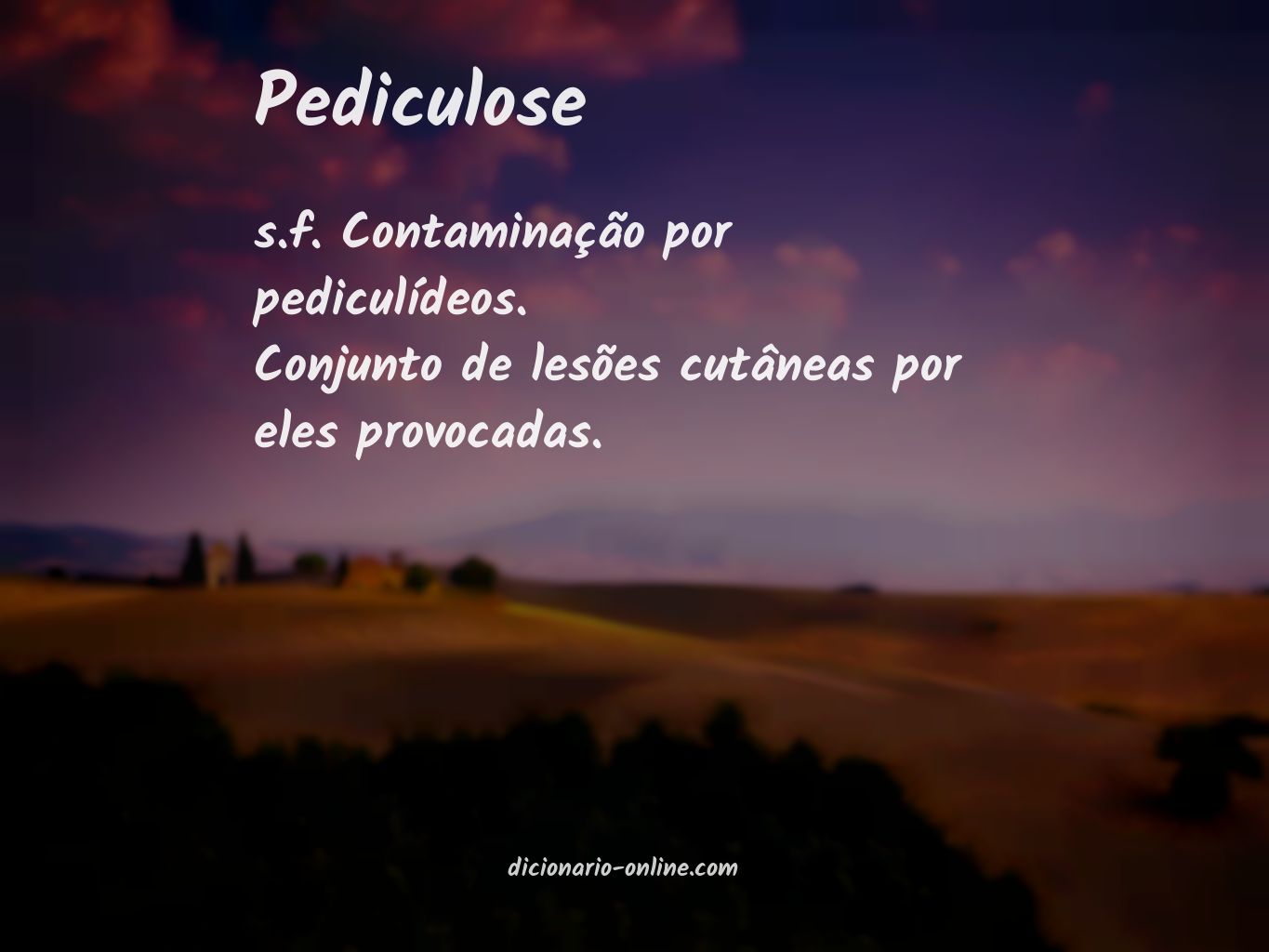 Significado de pediculose