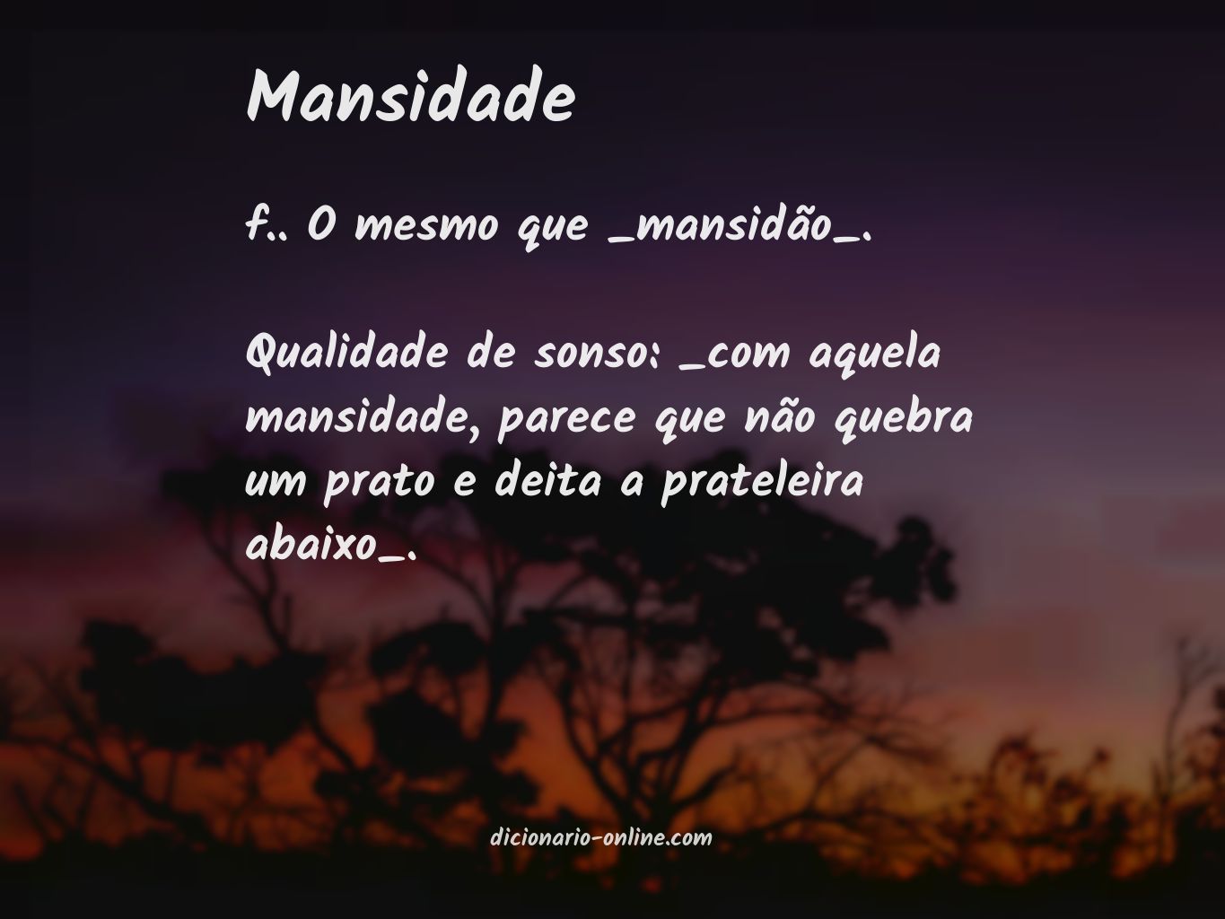 Significado de mansidade