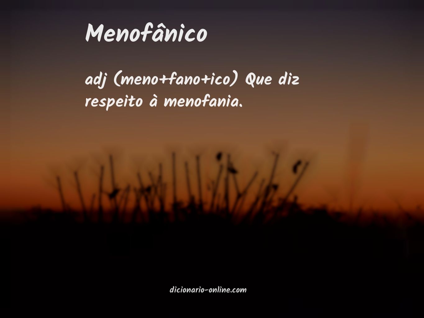 Significado de menofânico