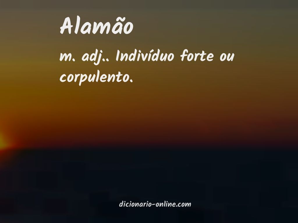 Significado de alamão