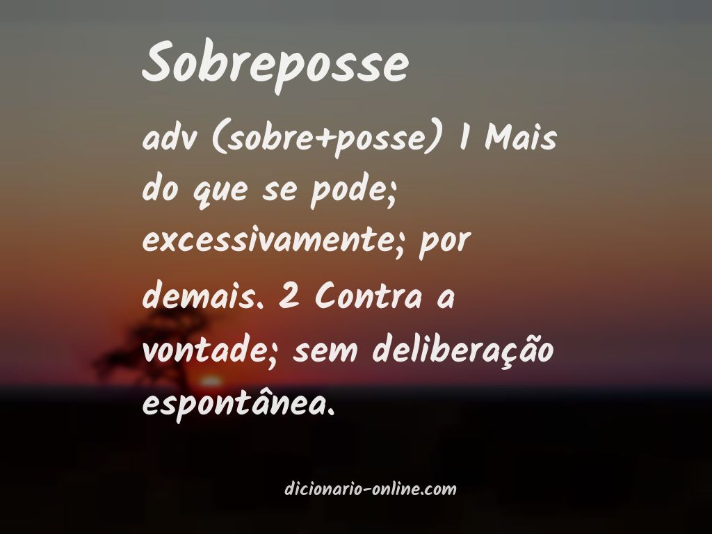 Significado de sobreposse