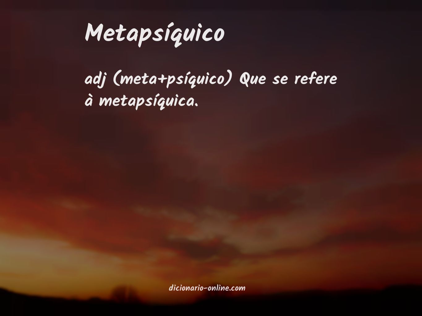 Significado de metapsíquico