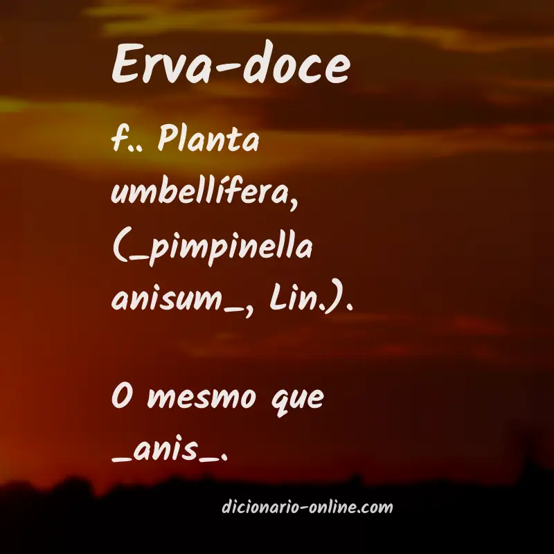 Significado de erva-doce