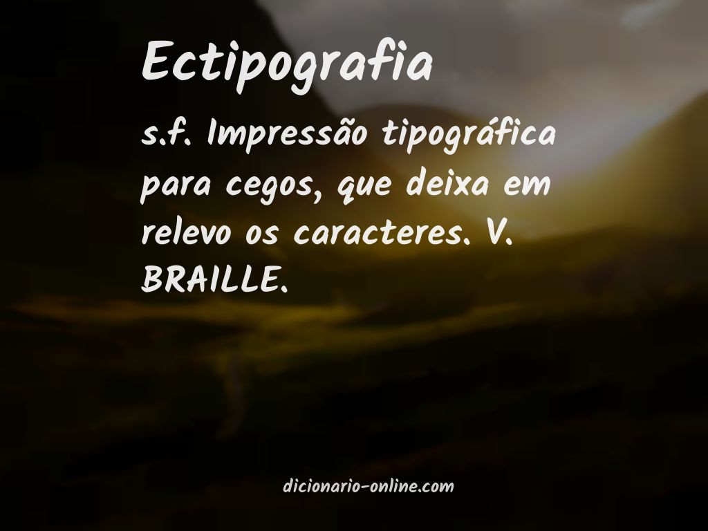 Significado de ectipografia