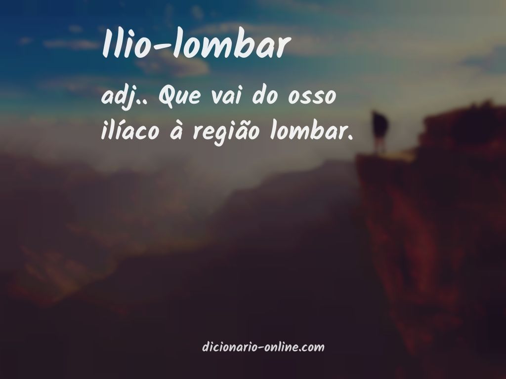 Significado de ilio-lombar