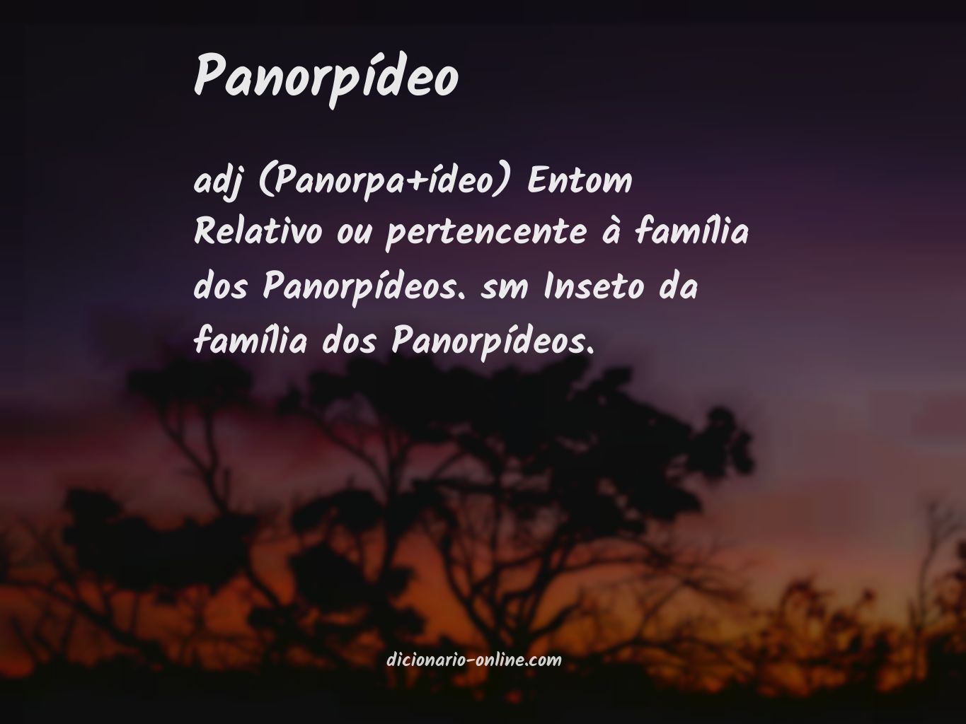 Significado de panorpídeo