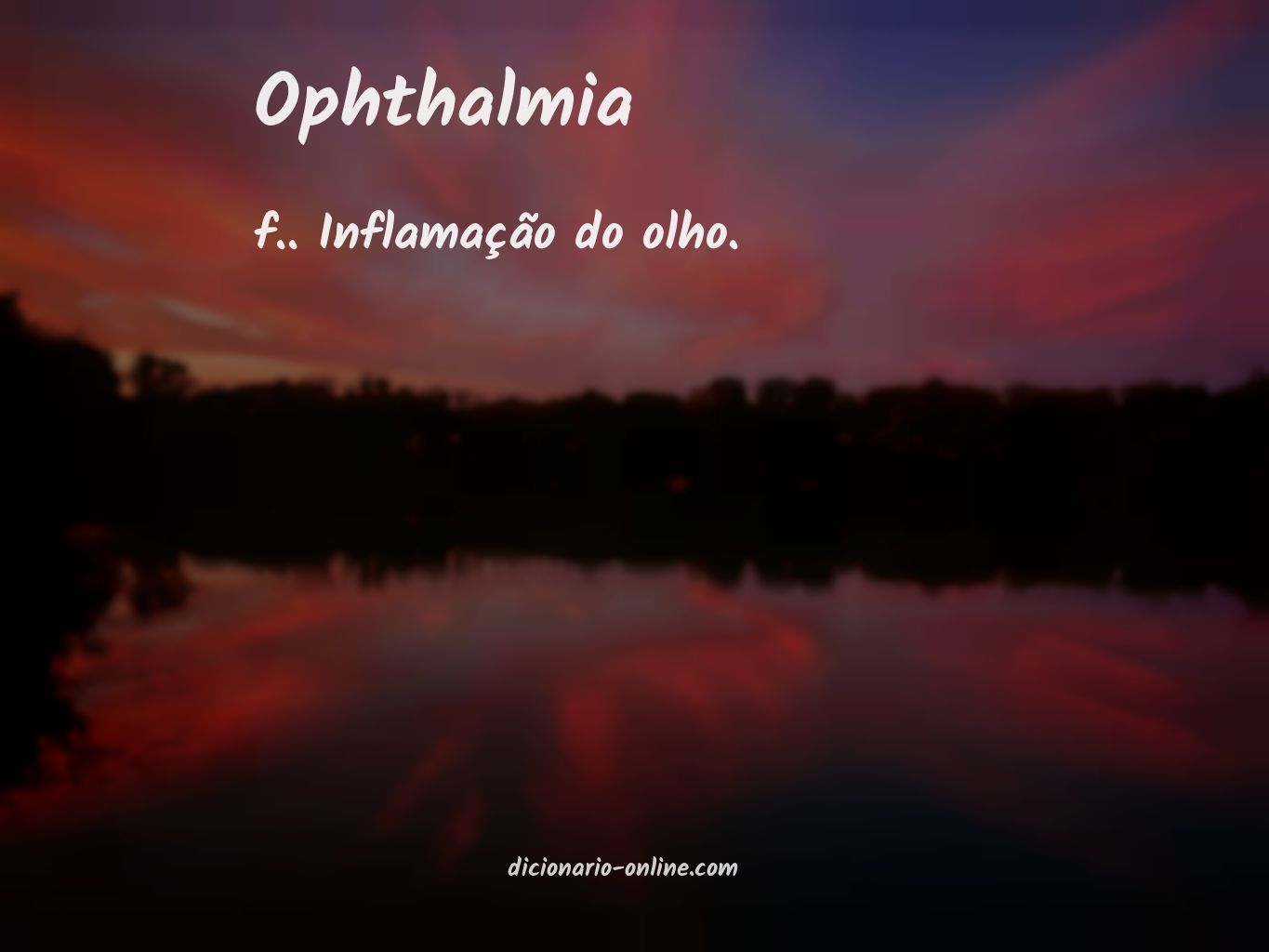 Significado de ophthalmia