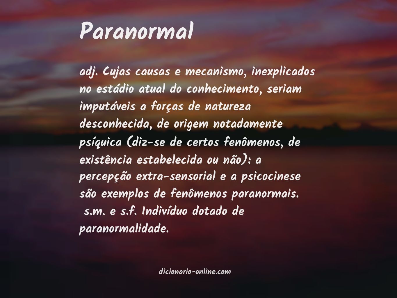 Significado de paranormal